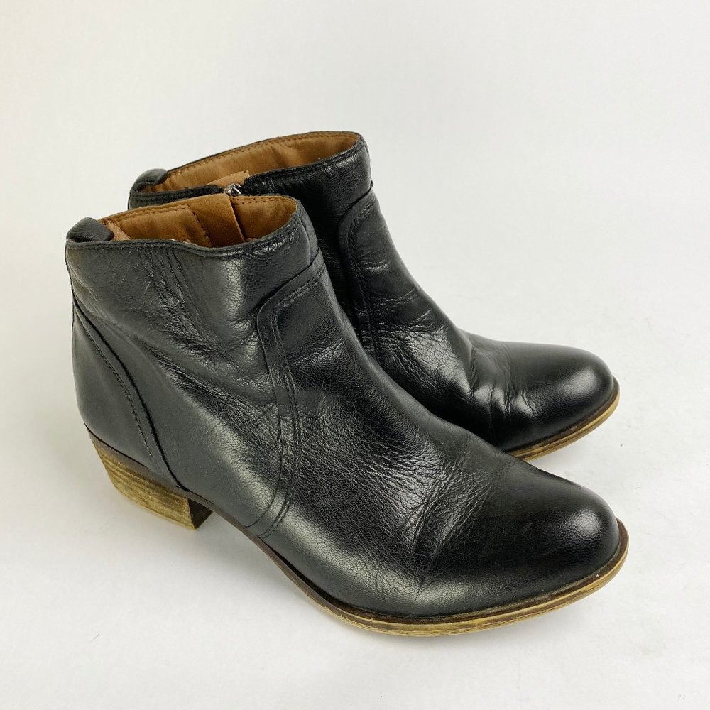 Lucky Brand Baird Leather Ankle Boots Booties